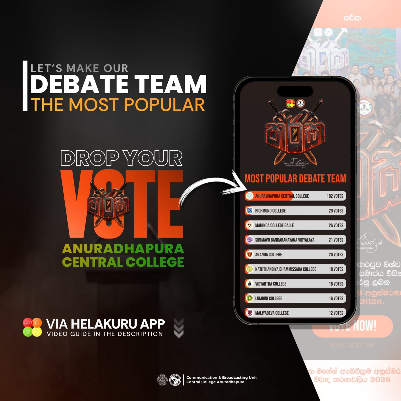 Debate Team Vote Campaign