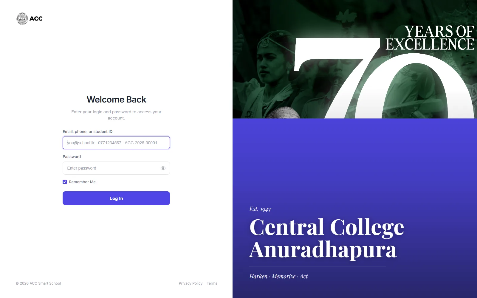 ACC Smart School — screen 2